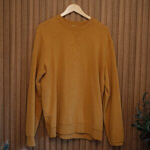 Sunspel Loopback Cotton Sweatshirt Mustard Ochre Size Large — Like New